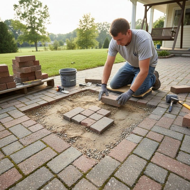 Local Brick Pavers Maintenance pros at work
